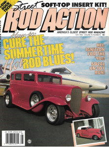 STREET ROD ACTION 1990 MAY - SOFT TOP INSERT KIT, DISTRIBUTORS, PYGMY PHAETON
